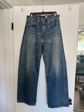 Levi's Dark Blue Denim Jeans with Black Leather Patch